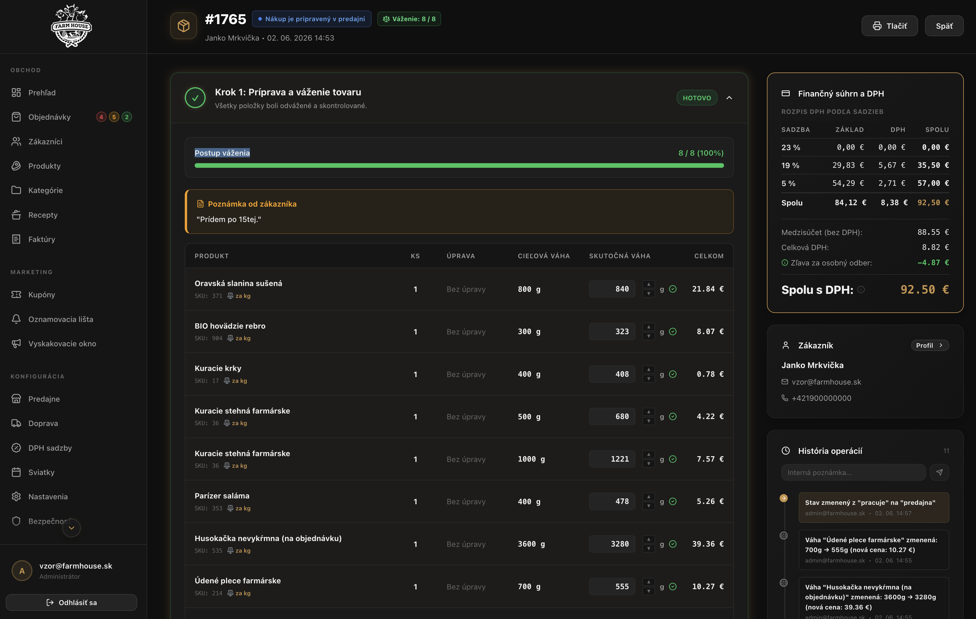 New admin panel