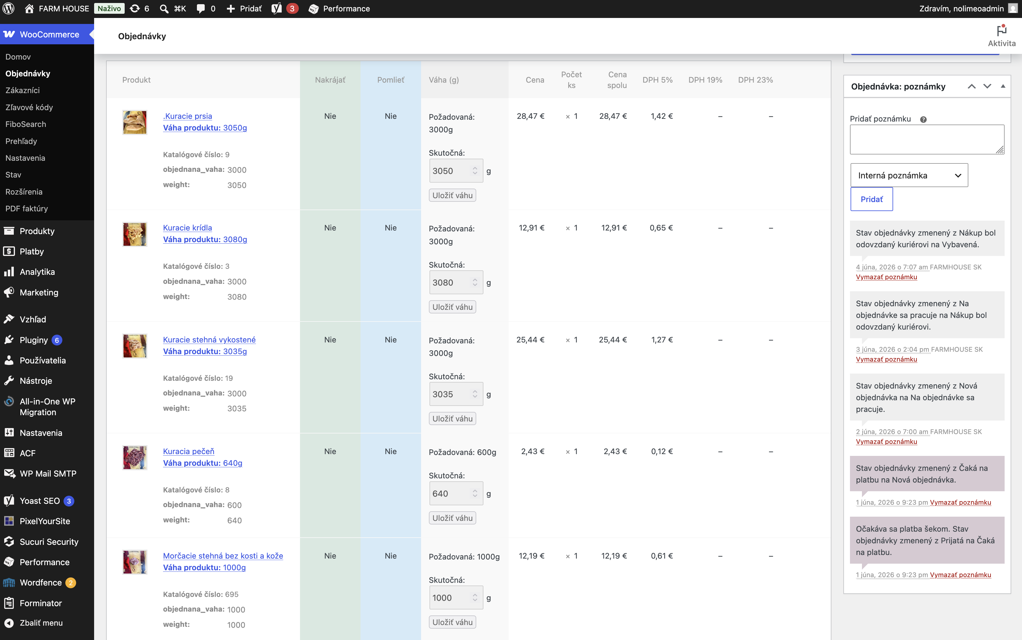 Original WooCommerce admin